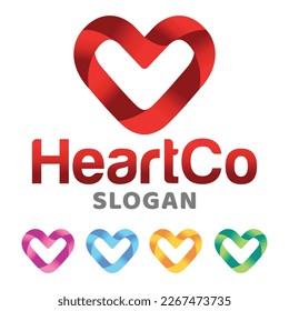Modern flat design simple minimalist cool Heart Love logo icon design template vector with modern illustration concept style for product, company, label, brand, team, badge, emblem