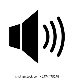 Modern flat design of speaker or audio icon for web