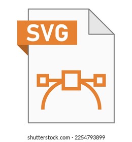 Modern flat design of SVG file icon for web svg