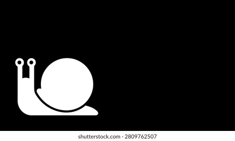 Modern flat design symbol representing slow pace or nature.