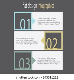 Modern flat Design template / can be used for infographics / numbered banners / horizontal cutout lines / graphic or website layout vector