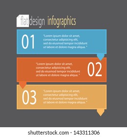 Modern flat Design template / can be used for infographics / numbered banners / horizontal cutout lines / graphic or website layout vector