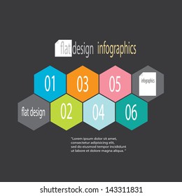 Modern flat Design template / can be used for infographics / numbered banners / horizontal cutout lines / graphic or website layout vector