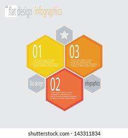 Modern flat Design template / can be used for infographics / numbered banners / horizontal cutout lines / graphic or website layout vector