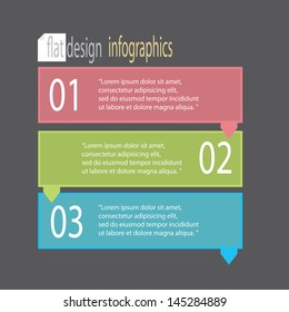 Modern flat Design template / can be used for infographics / numbered banners / horizontal cutout lines / graphic or website layout vector