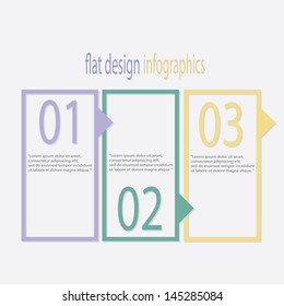 Modern flat Design template / can be used for infographics / numbered banners / horizontal cutout lines / graphic or website layout vector