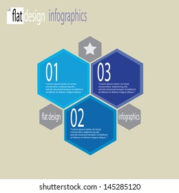 Modern flat Design template / can be used for infographics / numbered banners / horizontal cutout lines / graphic or website layout vector