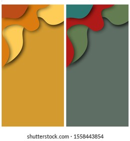 Modern flat design template on light backdrop.