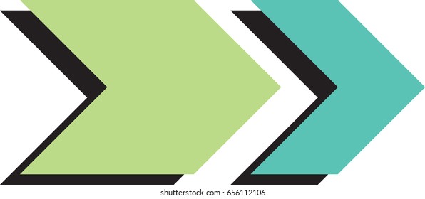 Modern flat design vector arrow with shadow