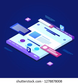 Modern flat design vector illustration concepts of web page design for website and mobile website development. Can use for web banner, infographics, hero images