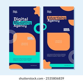 Modern flat design vertical banner template