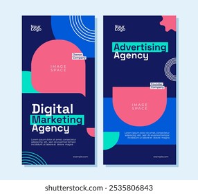 Modern flat design vertical banner template