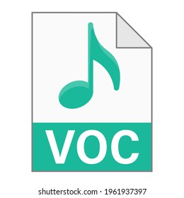 Modern flat design of VOC file icon for web