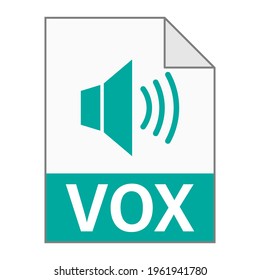 Modern flat design of VOX file icon for web