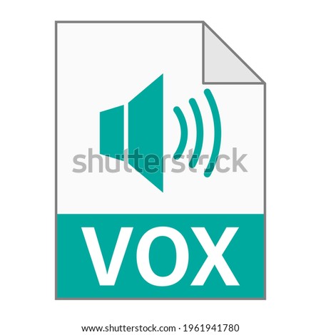 Modern flat design of VOX file icon for web