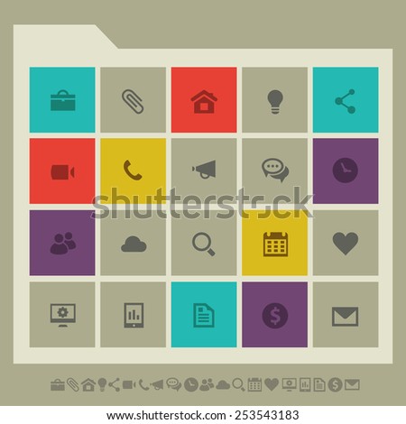 Modern flat design web icons, set 2