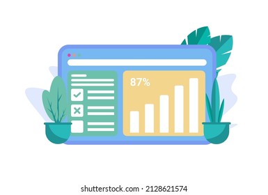 moderna página web de diseño plano, ilustración vectorial de medios, para creadores de medios sociales, marketing en internet, sitios web y comunicadores en línea