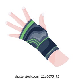 Modern flat design of wrist brace 