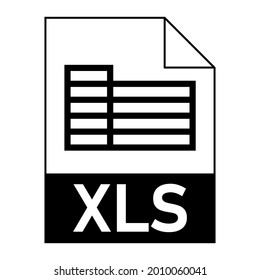 Modern flat design of XLS file icon for web