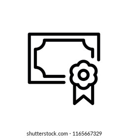 Modern flat diploma icon