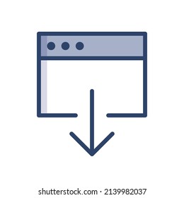 Modern flat edit download icon