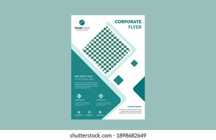 Modern Flat and Elegant Business Corporate Flyer Design Vector Templates