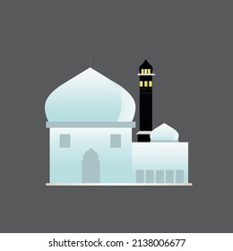 Modern Flat Elegant Islamic Mosque Building, Suitable for Diagrams, Map, Infographics, Illustration, And Other Graphic Related Assets
