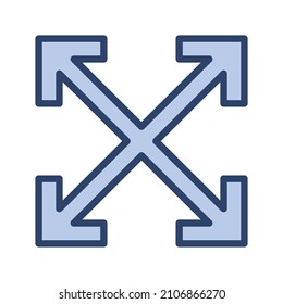 Icono de símbolo de ampliación plano moderno