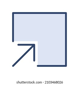 Modern flat external link icon colorful