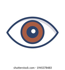 Modern flat eye colorful icon