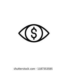 Modern flat eye icon
