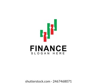 Diseño de logotipo financiero moderno y plano