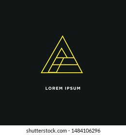 Modern flat flawless mono line emblem logo
