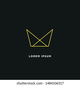 Modern flat flawless mono line emblem logo