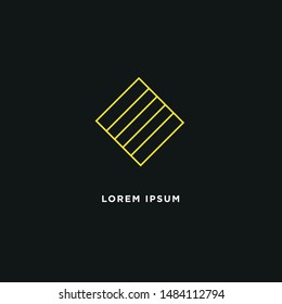 Modern flat flawless mono line emblem logo