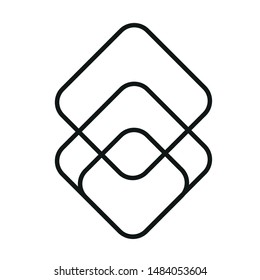 Modern flat flawless monoline emblem logo