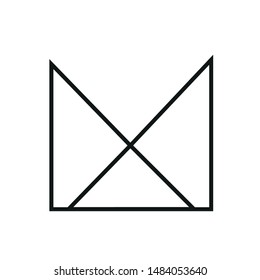 Modern flat flawless monoline emblem logo