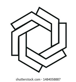 Modern flat flawless monoline emblem logo