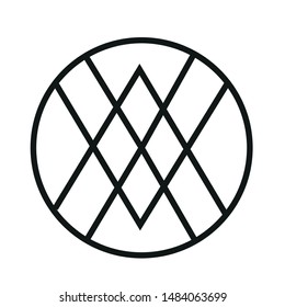 Modern flat flawless monoline emblem logo