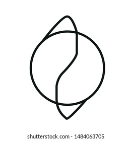 Modern flat flawless monoline emblem logo