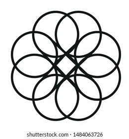 Modern flat flawless monoline emblem logo