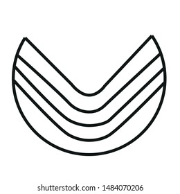 Modern flat flawless monoline emblem logo