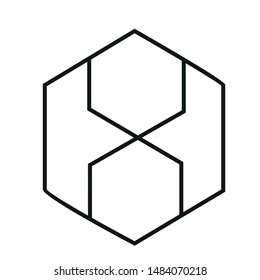 Modern flat flawless monoline emblem logo