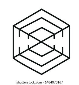 Modern flat flawless monoline emblem logo