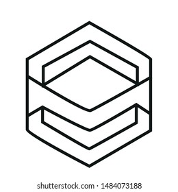 Modern flat flawless monoline emblem logo