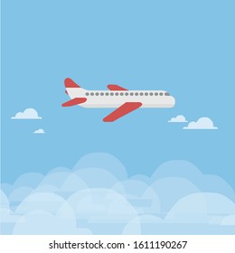 Modern flat flight illustration cloud