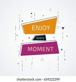 Modern flat geometric banners. Trendy vector illustration.