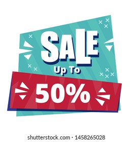 Modern flat geometric color vector banner for sale