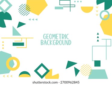 Fondo de marco de Formas geométricas planas modernas