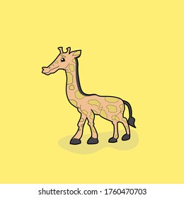modern flat giraffe design. vector illustration
